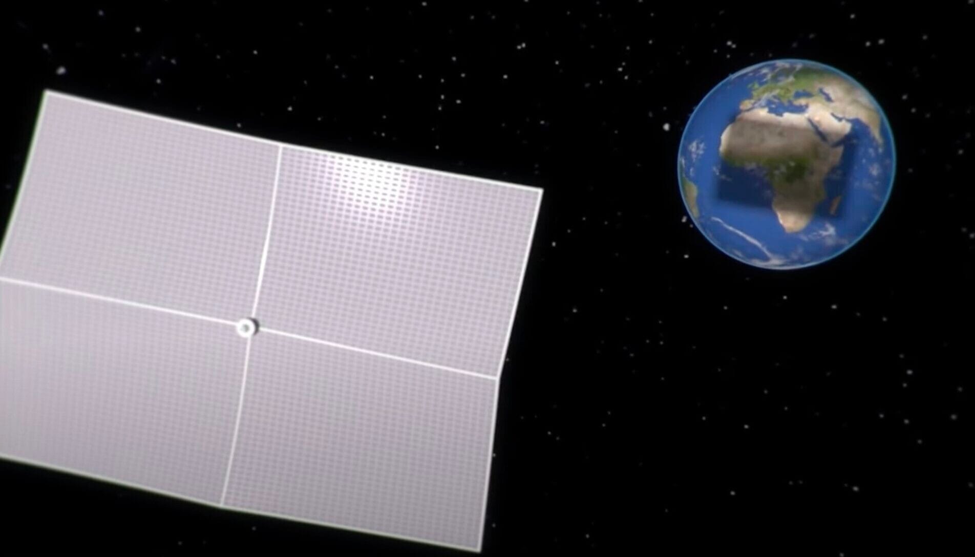 Un parasol spatial. Technion. Une grande ombre qui ralentirait le réchauffement de la Terre.