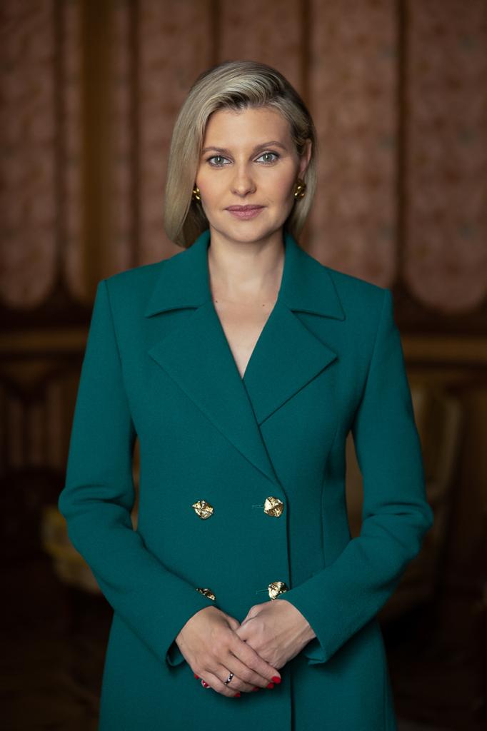 En Israël. L’épouse de Volodymyr Zelensky, Olena Zelenska.