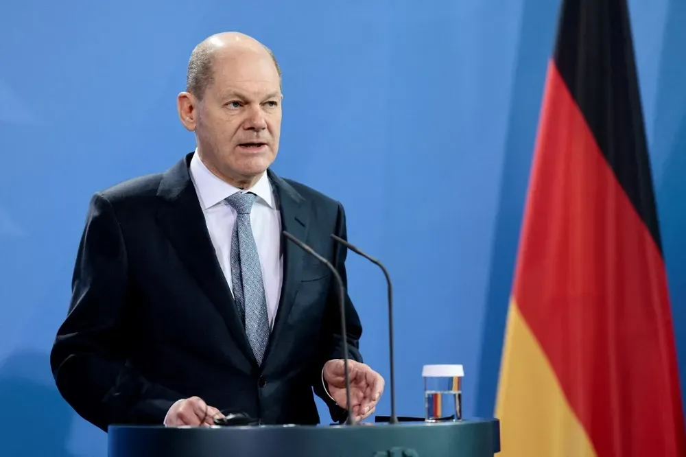 Le chancelier allemand Olaf Scholz en Israël ce mardi.