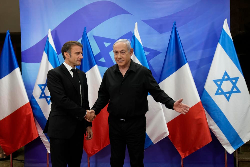 Benyamin Nétanyahou accueille Emmanuel Macron. « La solidarité de la France avec Israël ».