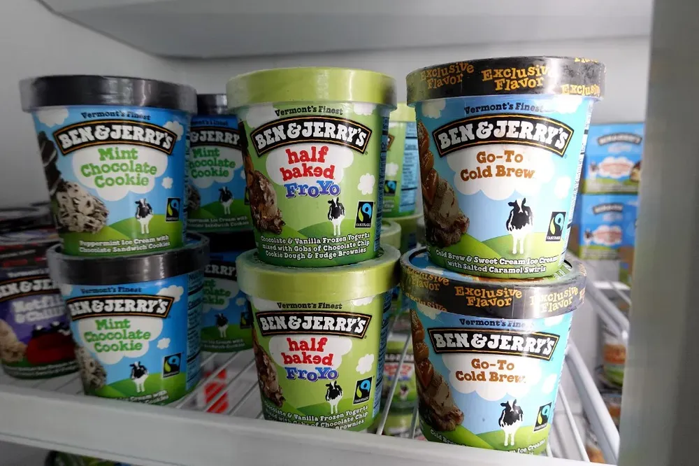 Le fabricant américain de glaces Ben & Jerry’s en Israël.
