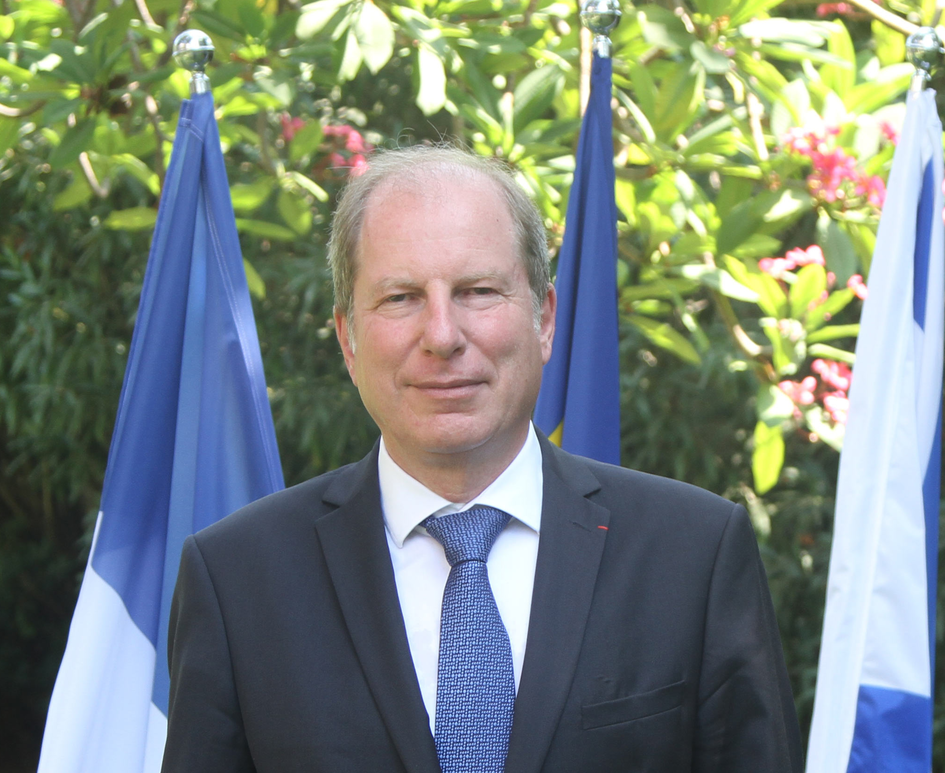 Les Conseillers du Commerce Extérieur en Israël. Anne Baer, l’Ambassadeur Éric Danon, Alain Bentéjac.