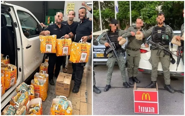 Un impact incroyable. Des soldats de Tsahal dégustant des hamburgers McDonald’s.