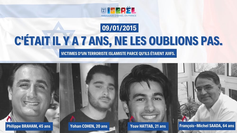 Hyper Cacher. Jour de commémoration spécial. Israël n’oublie pas.