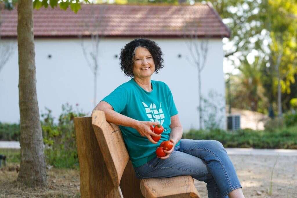 Kibbutz Beeri (Israël). Shoshan Haran, ex-otage, reçue par le Président Yitzhak Herzog.