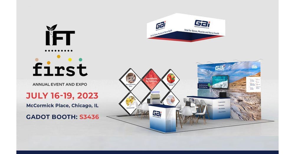 Gadot Biochemical Industries (foodtech) sera présent au salon IFT FIRST Chicago 2023.
