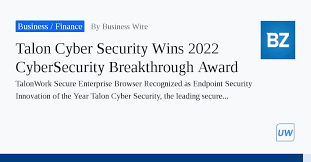 L’israélien Talon Cyber Security remporte le prix CyberSecurity Breakthrough Award 2022.