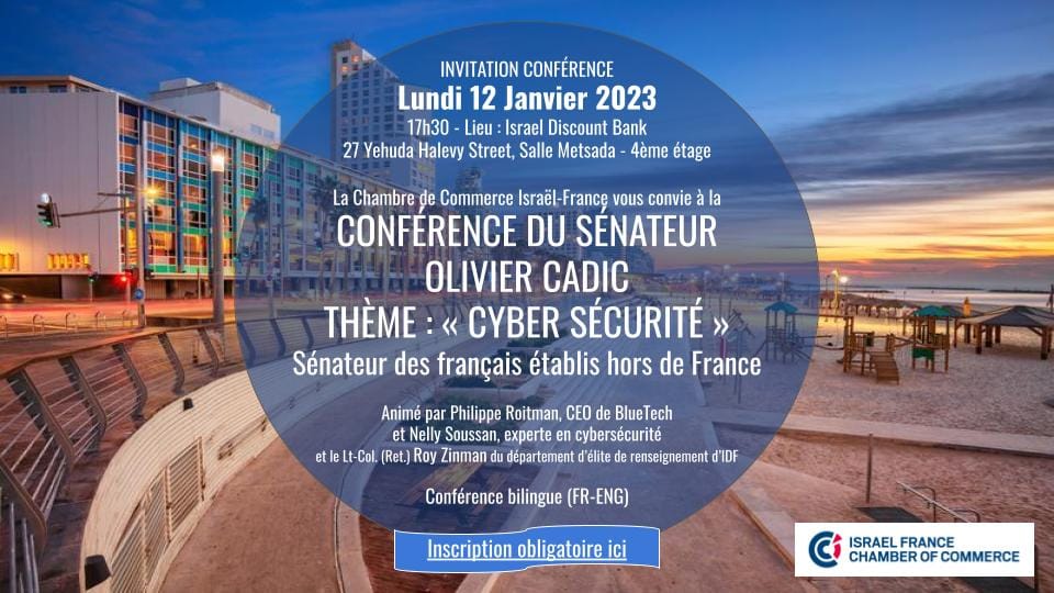 Radio J. Tel-Aviv. 96 inscrits à la Conférence du Sénateur Olivier Cadic.