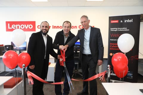 Inauguration du Lenovo Cybersecurity Innovation Center à l’Université Ben-Gurion du Néguev.