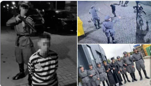 Pays-Bas : Des manifestants déguisés en nazis ont simulé l’exécution d’un juif.
