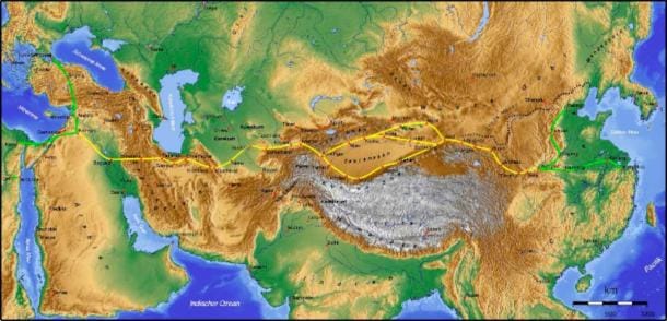 L’ancienne route de la soie passait par Israël.
