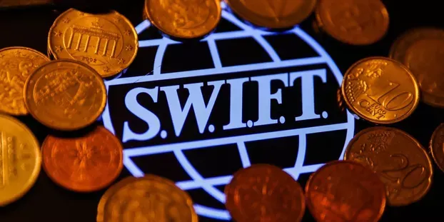 Blocage de la messagerie interbancaire Swift pour des banques russes.