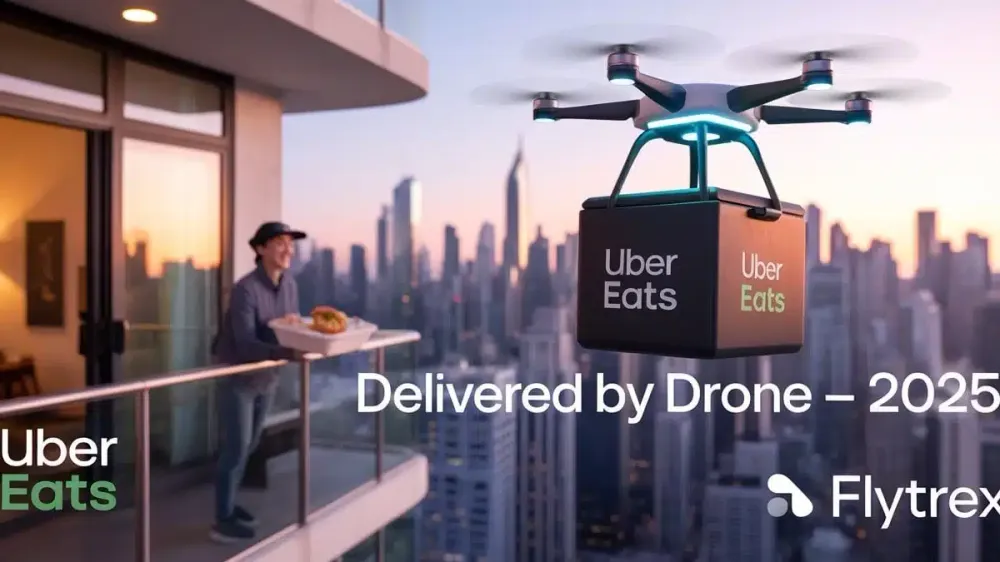 C’Israël : Uber Eats va bientôt lancer la livraison par drone aux États-Unis en partenariat avec Flytrex.