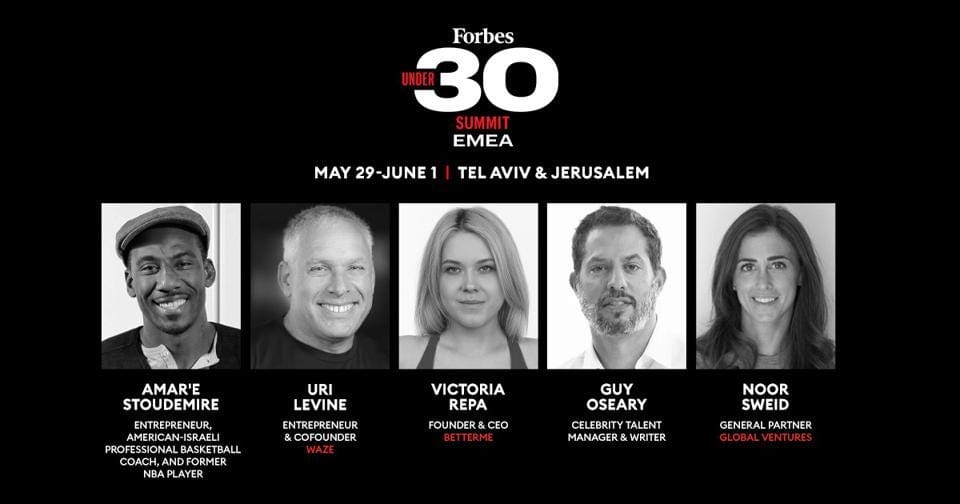 Forbes revient à Tel Aviv et à Jérusalem pour le sommet 2022 des leaders de moins de 30 ans.