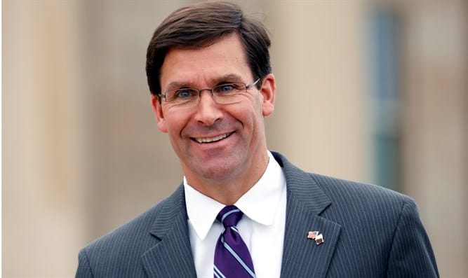 Le secrétaire américain à la Défense, Mark Esper, en Israël.