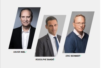 Xavier Niel, Rodolphe Saadé et Eric Schmidt (ex Google) lancent un laboratoire d’intelligence artificielle basé en France.