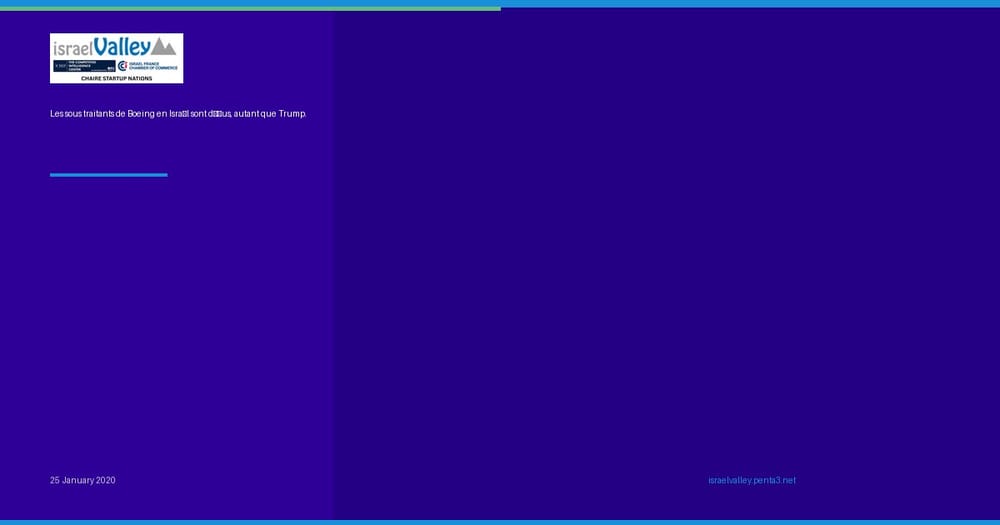 Les sous traitants de Boeing en Israël sont déçus, autant que Trump.