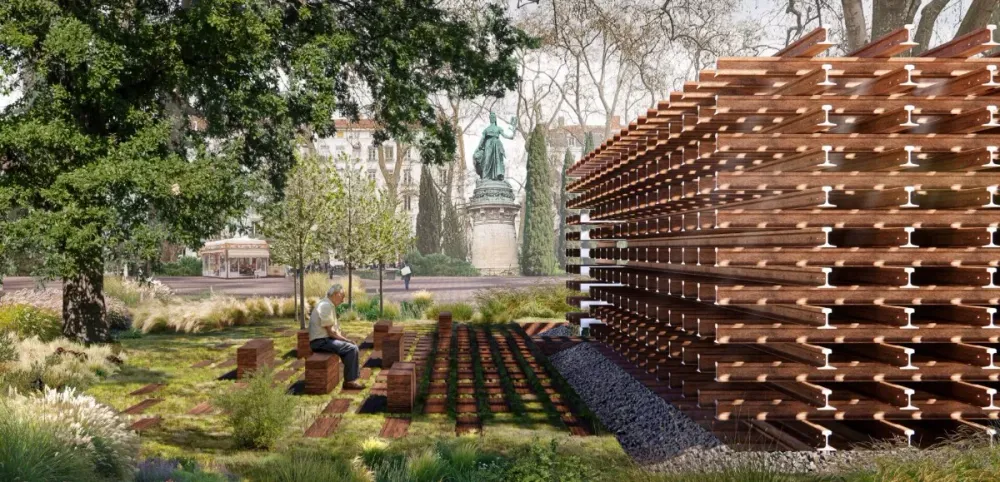 L’œuvre intitulée «Les rails de la mémoire» sera installée près de la gare de Perrache à Lyon.