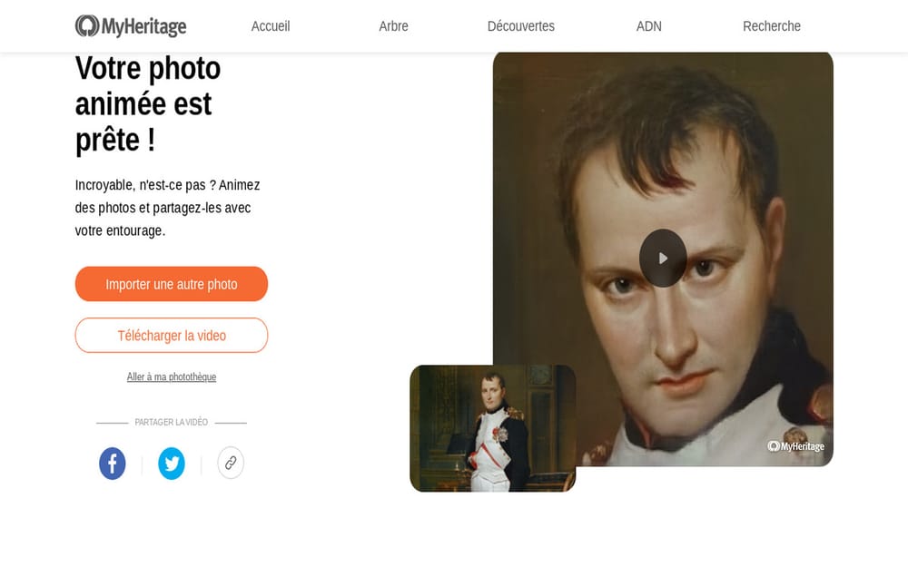 « Deep Nostalgia », cette application israélienne qui rend vivantes les vieilles photos.