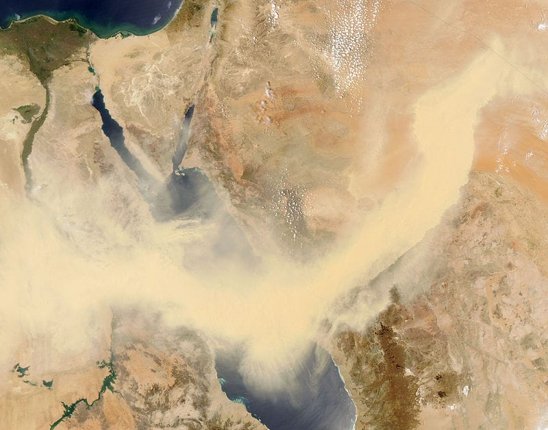 Sciences et Israël. Etude très intéressante sur les tempêtes de sable.