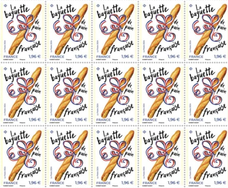 Etonnant : des timbres à renifler pour célébrer la baguette française.