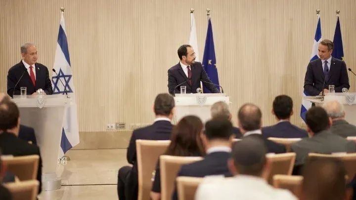 Déclaration commune du sommet Grèce, Chypre et Israël du 4 septembre.