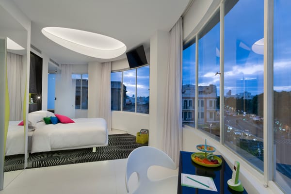 Tel-Aviv. La « Poli House » est un bâtiment Bauhaus devenu hôtel de luxe.
