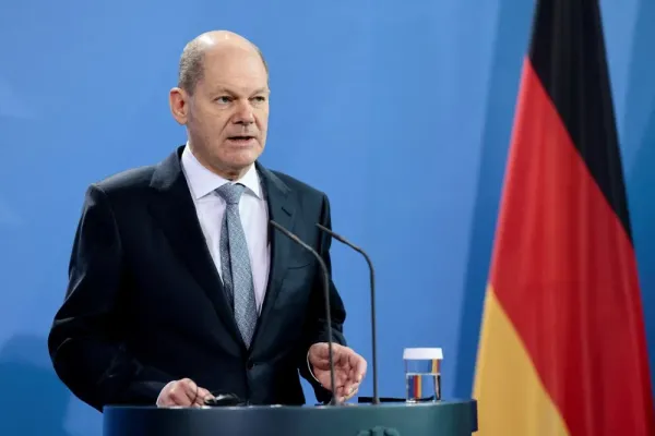 Le chancelier allemand Olaf Scholz en Israël ce mardi.