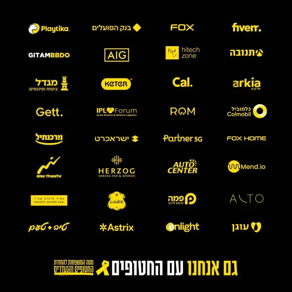 « Peignez Israël en jaune ». Des dizaines de firmes israéliennes ont décidé de modifier leurs logos.