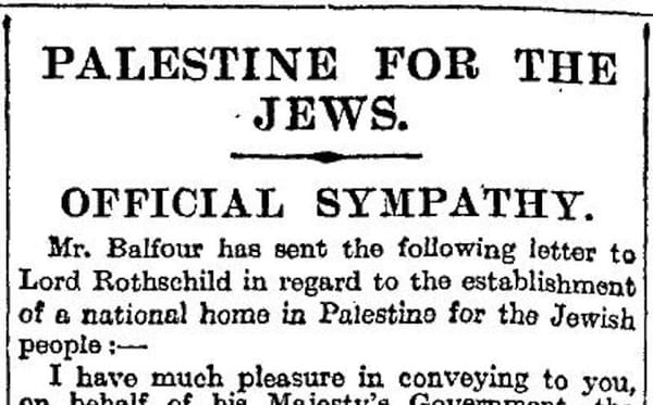 Angleterre / Israël – Vers une célébration différente de la Journée Balfour.