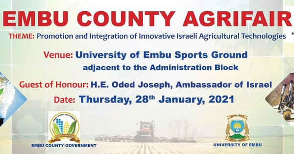 Un salon international d’agriculture co-organisé par Israël au Kenya le 28 janvier.
