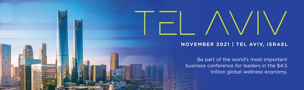Confirmation du Global Wellness Summit à Tel Aviv, en Israël, du 15 au 18 novembre 2021.