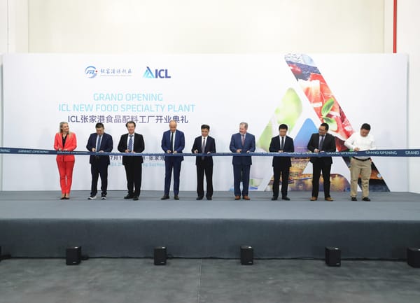 ICL ouvre une nouvelle usine de spécialités alimentaires en Chine, y réalisant une expansion significative.