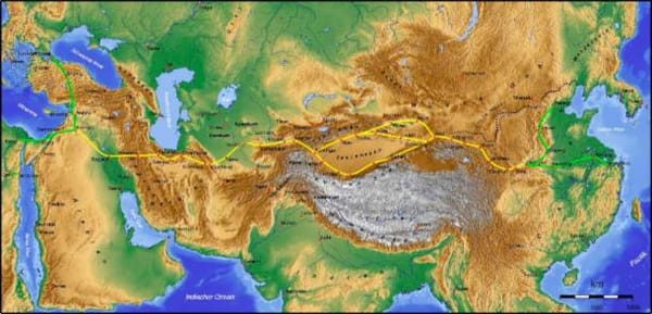 L’ancienne route de la soie passait par Israël.