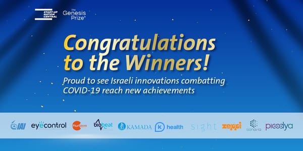 Un développement du prix Genesis pour la lutte d’Israël contre la Covid 19.