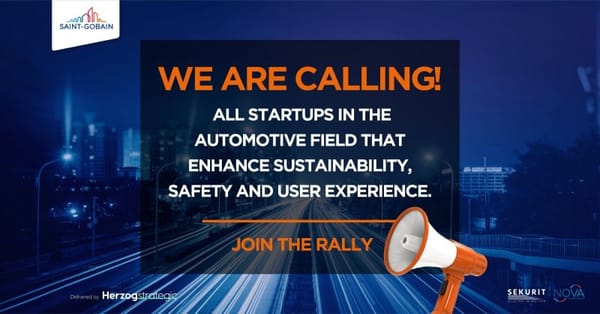 Saint Gobain lance un appel aux start-up israéliennes du secteur automobile.