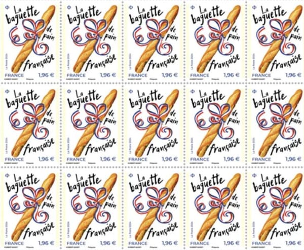 Etonnant : des timbres à renifler pour célébrer la baguette française.